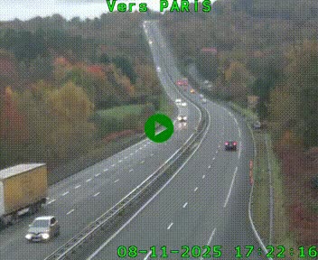 <h2>Caméra routière sur l'autoroute A20 à Bessines-sur-Gartempe. Vue orientée vers Paris</h2>
