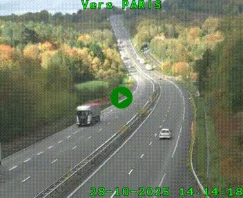 <h2>Caméra routière sur l'autoroute A20 à Bessines-sur-Gartempe. Vue orientée vers Paris</h2>