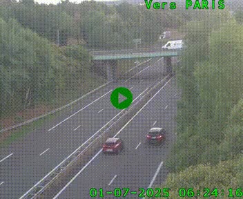 <h2>Caméra routière sur l'autoroute A20 au nord de Limoges, à la jonction avec la N520. Vue orientée vers Paris</h2>