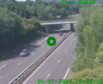<h2>Caméra routière sur l'autoroute A20 au nord de Limoges, à la jonction avec la N520. Vue orientée vers Paris</h2>