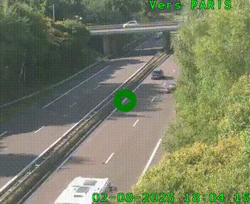 <h2>Caméra routière sur l'autoroute A20 au nord de Limoges, à la jonction avec la N520. Vue orientée vers Paris</h2>