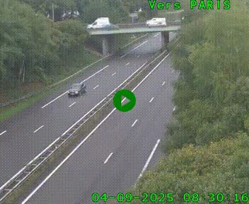 <h2>Caméra routière sur l'autoroute A20 au nord de Limoges, à la jonction avec la N520. Vue orientée vers Paris</h2>