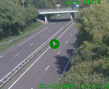 <h2>Caméra routière sur l'autoroute A20 au nord de Limoges, à la jonction avec la N520. Vue orientée vers Paris</h2>
