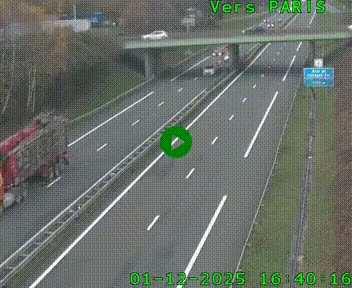 <h2>Caméra routière sur l'autoroute A20 au nord de Limoges, à la jonction avec la N520. Vue orientée vers Paris</h2>