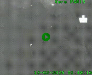 Caméra routière sur l'autoroute A20 au nord de Limoges, à la jonction avec la N520. Vue orientée vers Paris