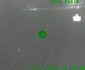 Caméra routière sur l'autoroute A20 au nord de Limoges, à la jonction avec la N520. Vue orientée vers Paris