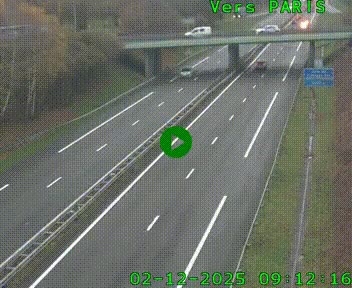<h2>Caméra routière sur l'autoroute A20 au nord de Limoges, à la jonction avec la N520. Vue orientée vers Paris</h2>