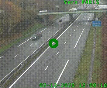 <h2>Caméra routière sur l'autoroute A20 au nord de Limoges, à la jonction avec la N520. Vue orientée vers Paris</h2>