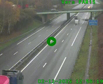 <h2>Caméra routière sur l'autoroute A20 au nord de Limoges, à la jonction avec la N520. Vue orientée vers Paris</h2>