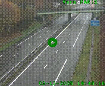 <h2>Caméra routière sur l'autoroute A20 au nord de Limoges, à la jonction avec la N520. Vue orientée vers Paris</h2>