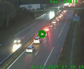 <h2>Caméra routière sur l'autoroute A20 au nord de Limoges, à la jonction avec la N520. Vue orientée vers Paris</h2>