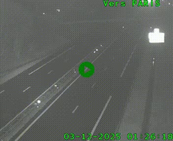 <h2>Caméra routière sur l'autoroute A20 au nord de Limoges, à la jonction avec la N520. Vue orientée vers Paris</h2>