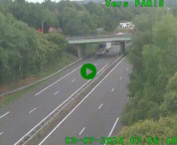 <h2>Caméra routière sur l'autoroute A20 au nord de Limoges, à la jonction avec la N520. Vue orientée vers Paris</h2>