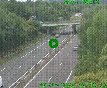 <h2>Caméra routière sur l'autoroute A20 au nord de Limoges, à la jonction avec la N520. Vue orientée vers Paris</h2>