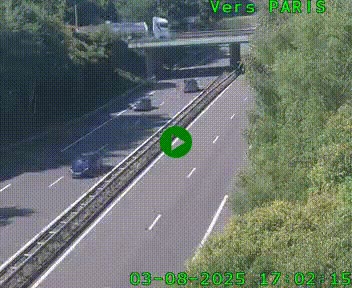<h2>Caméra routière sur l'autoroute A20 au nord de Limoges, à la jonction avec la N520. Vue orientée vers Paris</h2>