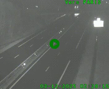 <h2>Caméra routière sur l'autoroute A20 au nord de Limoges, à la jonction avec la N520. Vue orientée vers Paris</h2>