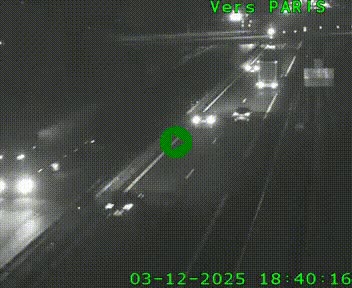 <h2>Caméra routière sur l'autoroute A20 au nord de Limoges, à la jonction avec la N520. Vue orientée vers Paris</h2>