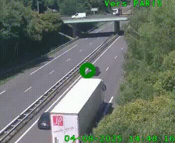 <h2>Caméra routière sur l'autoroute A20 au nord de Limoges, à la jonction avec la N520. Vue orientée vers Paris</h2>