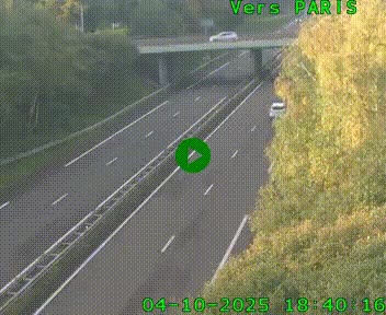 <h2>Caméra routière sur l'autoroute A20 au nord de Limoges, à la jonction avec la N520. Vue orientée vers Paris</h2>