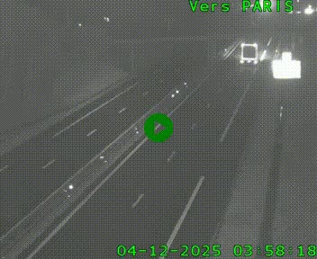 <h2>Caméra routière sur l'autoroute A20 au nord de Limoges, à la jonction avec la N520. Vue orientée vers Paris</h2>