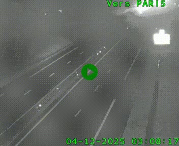 <h2>Caméra routière sur l'autoroute A20 au nord de Limoges, à la jonction avec la N520. Vue orientée vers Paris</h2>