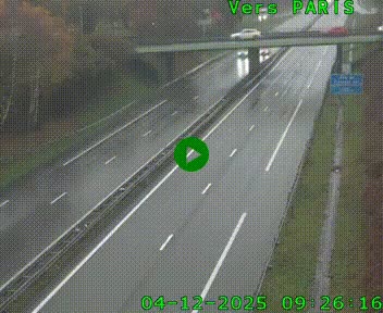 <h2>Caméra routière sur l'autoroute A20 au nord de Limoges, à la jonction avec la N520. Vue orientée vers Paris</h2>