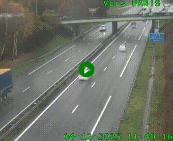 <h2>Caméra routière sur l'autoroute A20 au nord de Limoges, à la jonction avec la N520. Vue orientée vers Paris</h2>