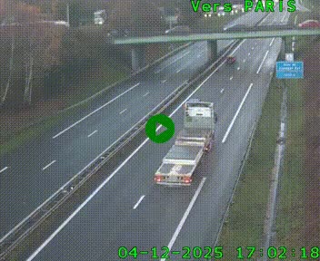 <h2>Caméra routière sur l'autoroute A20 au nord de Limoges, à la jonction avec la N520. Vue orientée vers Paris</h2>