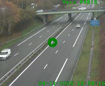 <h2>Caméra routière sur l'autoroute A20 au nord de Limoges, à la jonction avec la N520. Vue orientée vers Paris</h2>