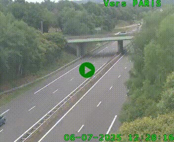 <h2>Caméra routière sur l'autoroute A20 au nord de Limoges, à la jonction avec la N520. Vue orientée vers Paris</h2>