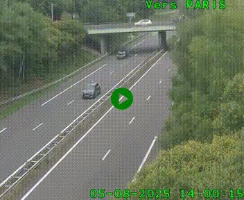 <h2>Caméra routière sur l'autoroute A20 au nord de Limoges, à la jonction avec la N520. Vue orientée vers Paris</h2>
