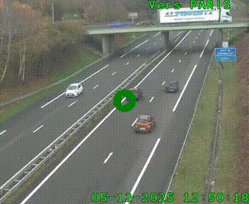 <h2>Caméra routière sur l'autoroute A20 au nord de Limoges, à la jonction avec la N520. Vue orientée vers Paris</h2>