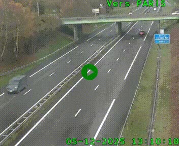 <h2>Caméra routière sur l'autoroute A20 au nord de Limoges, à la jonction avec la N520. Vue orientée vers Paris</h2>