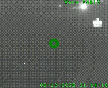 <h2>Caméra routière sur l'autoroute A20 au nord de Limoges, à la jonction avec la N520. Vue orientée vers Paris</h2>