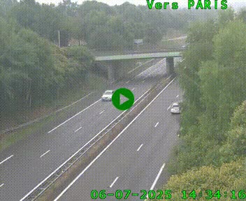 <h2>Caméra routière sur l'autoroute A20 au nord de Limoges, à la jonction avec la N520. Vue orientée vers Paris</h2>