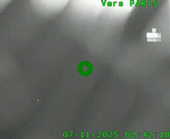 Caméra routière sur l'autoroute A20 au nord de Limoges, à la jonction avec la N520. Vue orientée vers Paris