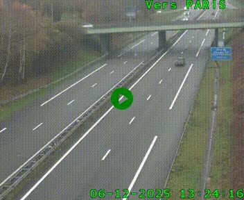 <h2>Caméra routière sur l'autoroute A20 au nord de Limoges, à la jonction avec la N520. Vue orientée vers Paris</h2>
