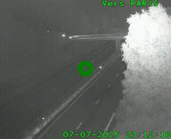 <h2>Caméra routière sur l'autoroute A20 au nord de Limoges, à la jonction avec la N520. Vue orientée vers Paris</h2>