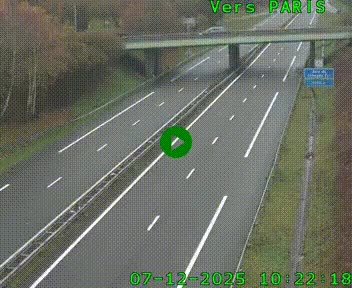 <h2>Caméra routière sur l'autoroute A20 au nord de Limoges, à la jonction avec la N520. Vue orientée vers Paris</h2>