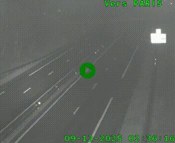 <h2>Caméra routière sur l'autoroute A20 au nord de Limoges, à la jonction avec la N520. Vue orientée vers Paris</h2>