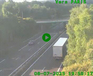 <h2>Caméra routière sur l'autoroute A20 au nord de Limoges, à la jonction avec la N520. Vue orientée vers Paris</h2>