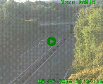 <h2>Caméra routière sur l'autoroute A20 au nord de Limoges, à la jonction avec la N520. Vue orientée vers Paris</h2>