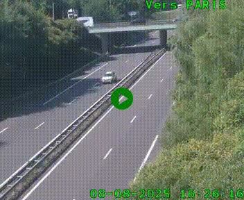 <h2>Caméra routière sur l'autoroute A20 au nord de Limoges, à la jonction avec la N520. Vue orientée vers Paris</h2>