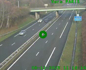 <h2>Caméra routière sur l'autoroute A20 au nord de Limoges, à la jonction avec la N520. Vue orientée vers Paris</h2>