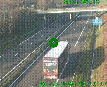 <h2>Caméra routière sur l'autoroute A20 au nord de Limoges, à la jonction avec la N520. Vue orientée vers Paris</h2>