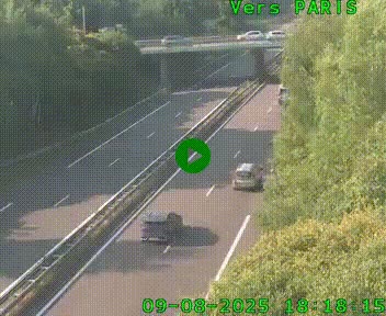 <h2>Caméra routière sur l'autoroute A20 au nord de Limoges, à la jonction avec la N520. Vue orientée vers Paris</h2>