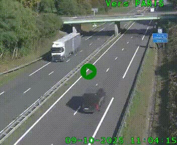 <h2>Caméra routière sur l'autoroute A20 au nord de Limoges, à la jonction avec la N520. Vue orientée vers Paris</h2>