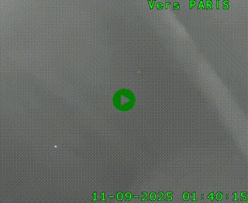 Caméra routière sur l'autoroute A20 au nord de Limoges, à la jonction avec la N520. Vue orientée vers Paris