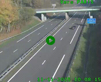 <h2>Caméra routière sur l'autoroute A20 au nord de Limoges, à la jonction avec la N520. Vue orientée vers Paris</h2>