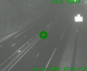 <h2>Caméra routière sur l'autoroute A20 au nord de Limoges, à la jonction avec la N520. Vue orientée vers Paris</h2>